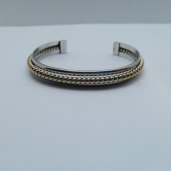 Vintage 12K GP & Solid Sterling Silver 925 Bangle - Picture 4 of 10